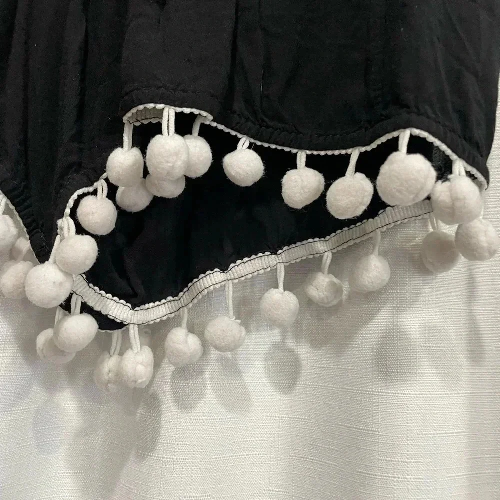 Black shorts with white trim